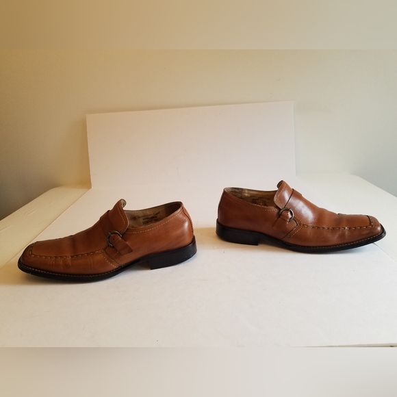 Fratelli Select Men's Slip on Dress Shoes Leather Square Toe Brown Size 12 - Picture 12 of 17